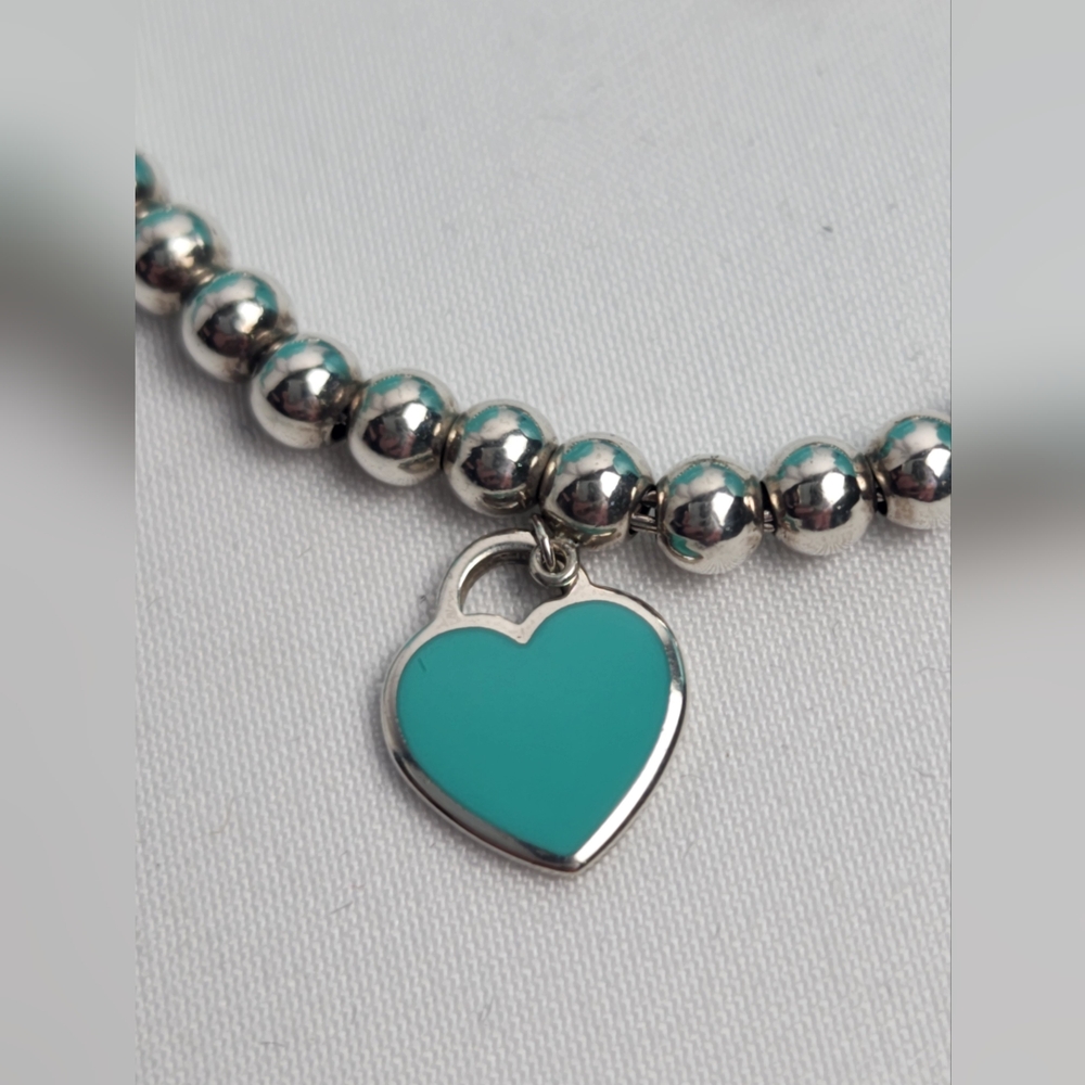 Tiffany Co Return To Tiffany Blue Heart Bracelet - Picture 9 of 14